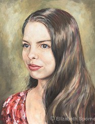 Portrait of young woman by Elizabeth Sporne